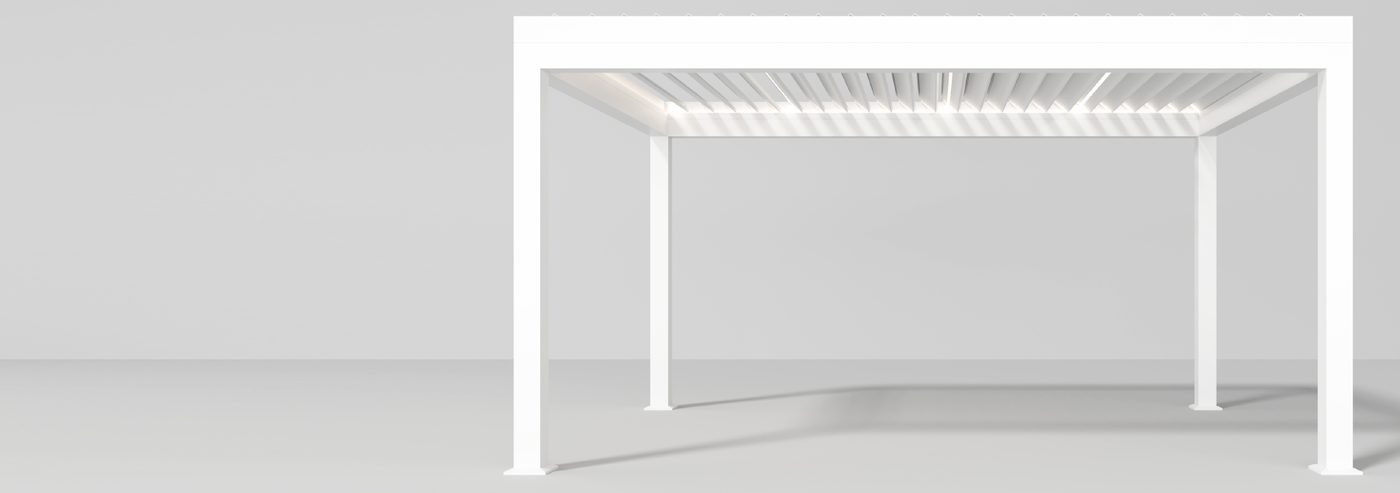 Anthracite grey RAL 7016 bioclimatic pergola